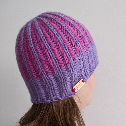 Bicolor ribbed hat